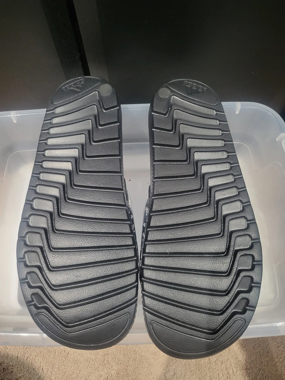 Men's adidas VOLOOMIX Black Patterned Logo Slide Sandals